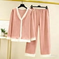 thumbnail image 7 of FDGIU Cozy Fleece Pajamas Set for Women‌, Loose Fit Winter Warm Sleepwear, Long Sleeve Winter Homewear Top & Pants, 7 of 7