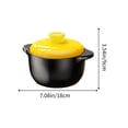 thumbnail image 3 of Yellow Cover Casserole Soup Slow Cooker Household Pot Rice Dry Burning Does Not Crack Natural Gas Open Flame, 3 of 6