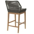 thumbnail image 4 of Modway Wellspring Outdoor Patio Teak Wood Bar Stool in Gray/Graphite, 4 of 5