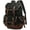 Black With Dark Brown Leather, variant on Vintage Canvas & Leather Backpack: Spacious Durable Rucksack for Men & Women, Travel, Hiking (Military Green with Dark Brown Leather)