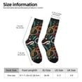 thumbnail image 2 of Disketp Snake And Flower Unisex Crew Socks Lightweight Breathable Ventilation Ankle Socks, Mid-calf socks for Daily, 2 of 6