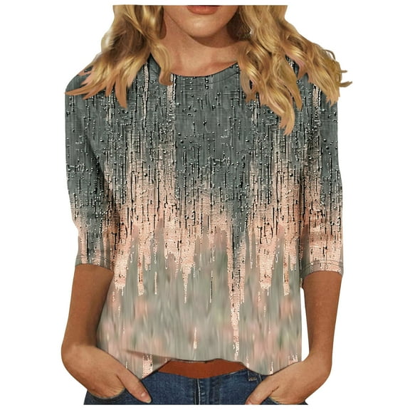 Womens Tops Long Sleeve, Womens Tops Dressy Casual Sexy Plus Blue Print Blouses for Women Tshirts Shirts Graphic Vintage Funny