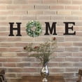 thumbnail image 2 of Home Sign Wall Decor | Wooden Home Letter Sign | Rustic Decor with Artificial Eucalyptus Wreath for Living Room Kitchen Entryway Housewarming Wedding Holiday Party, 2 of 8
