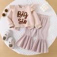 thumbnail image 2 of Kogui Girls 2 Piece Outfits Long Sleeve Baby Boy Clothes Girl Outfits Fashion Sweatshirt Sweat Pant Kids Toddler Tops Pant Sets Size 12 18 Months (Beige,12-18 Months), 2 of 4
