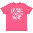 thumbnail image 3 of Inktastic Brave Smart Loyal Kind Fun Loved All of the Above Youth T-Shirt, 3 of 5