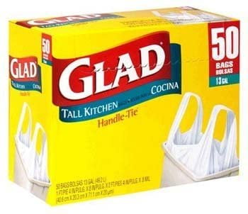 Amazoncom Glad Tall HandleTie Kitchen Trash Bags  13 Gallon  50 Count   4 Pack Packaging May Vary  Everything Else