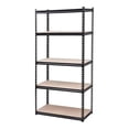 thumbnail image 2 of King’s Rack 5-Tier Metal Boltless Storage Shelving in Wooden/Black, 2 of 4