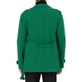 thumbnail image 3 of INSPIRE CHIC Men's Overcoat Slim Fit Double Breasted Notch Lapel Trench Coat with Belt Green L, 3 of 4