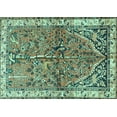 thumbnail image 1 of Ahgly Company Machine Washable Indoor Rectangle Animal Turquoise Blue Traditional Area Rugs, 7' x 10', 1 of 4