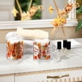 thumbnail image 4 of Yayeee 4 Pack Qtip Holder Bathroom Cotton Swab Canister with Lid Clear Dispenser Set, Leaves Pattern, 4 of 6