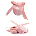 thumbnail image 4 of Small Velvet Jewelry Box Bow Ladies Necklace Trinkets Display Gift Box Case Pink, 4 of 7