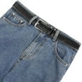 thumbnail image 6 of Men's Belt Big & Tall 56"-80" Embroidered Genuine Leather Extra Long Belt with Tail Reinforced Strap for Casual Work Jean, 6 of 7