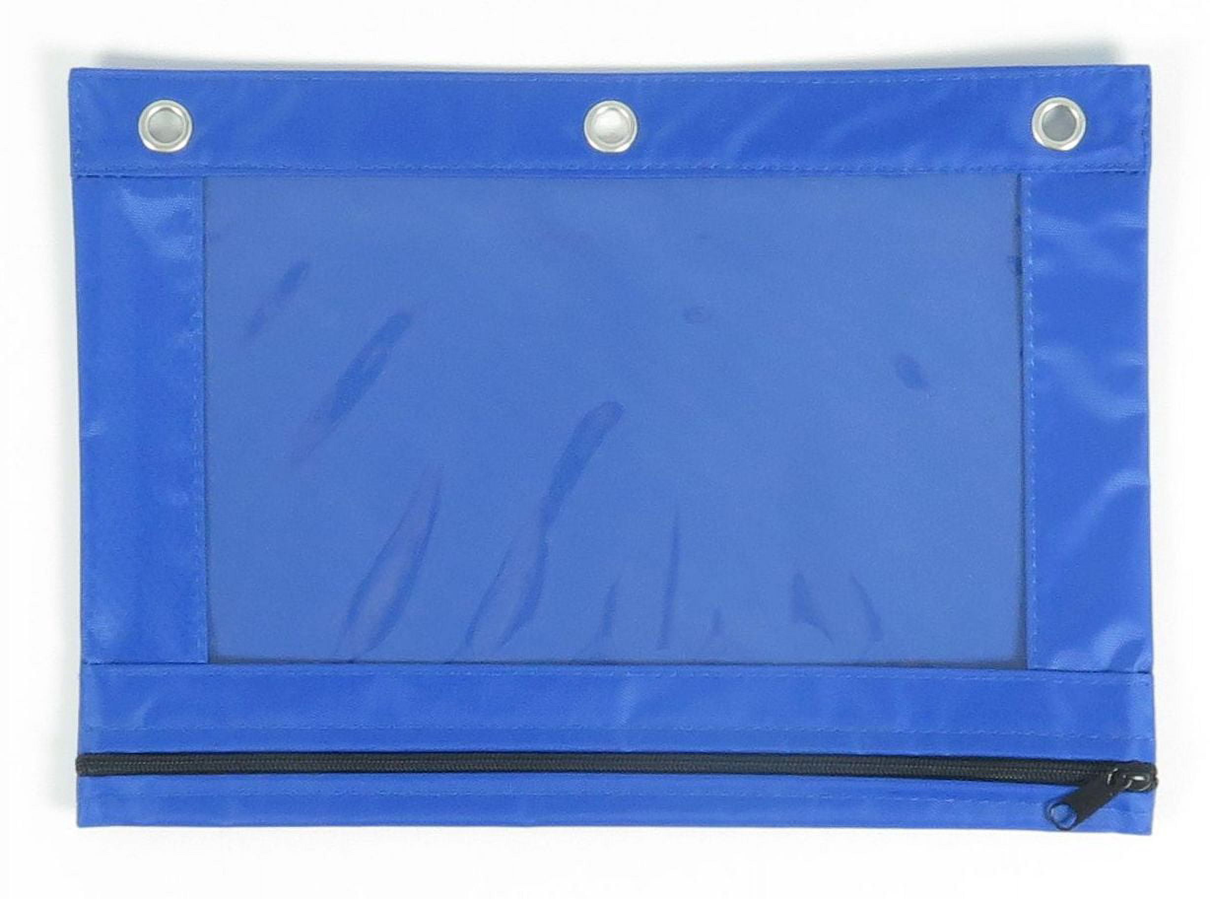 Casemate, Solid Polyester Binder Pouch Pencil Case, Blue, 10.25" x 7.25"