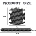 thumbnail image 2 of LAICAIW 8Pcs Universal 3D Carbon Fiber Car Door Handle Sticker Scratches Protective Films, Self-Adhesive Car Door Bowl Protection Stickers Fit All Car Models, black, m, 2 of 6