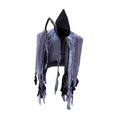 thumbnail image 1 of Capa con capucha para Halloween, disfraz de de terror, unisex, para hombres, mujeres y adultos. Negro, 1 of 10