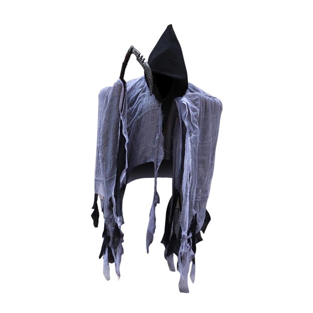Capa con capucha para Halloween, disfraz de de terror, unisex, para hombres, mujeres y adultos. Negro