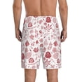 thumbnail image 5 of Cauagu Flower Leaves Print Pajama Bottoms for Men Sleep Pajama Shorts Elastic Waistband Sleep Pajama Short Men's PJ Shorts -Small, 5 of 6