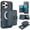 Blue, variant on Decase for iPhone 14 Pro Flip PU Leather Back Cover with 2-in-1 Detachable Magnetic Wallet with 5 Card Slots Compatible Mag-Safe and RFlD Blocking Kickstand and Wireless Charging,Black