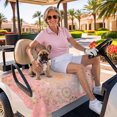 thumbnail image 3 of Golf Cart Seat Covers for 2 Seater, Pink Snowflake Christmas Soft Microfiber Cart Seat Towel Blanket, Xmas Snowflake Absorbent Breathable Non Slip Bench Seats Protector for Golf Course 51"x31", 3 of 9