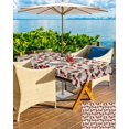 thumbnail image 5 of Fsddascl Cowboy Christmas Outdoor Tablecloth - 60x120 Inch Rectangle Dining Table Cover, Western Santa Xmas Winter Red Waterproof Outdoor Table Cloth with Umbrella Hole & Zipper for Picnic/Patio, 5 of 7