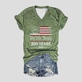 thumbnail image 2 of CUSTG Women T-Shirts Anniversary Commemorative T Shirt Tee Classic Print V Neck 1776-2026 Celebrate America's 250th Anniversary Leisure Tops, 2 of 4