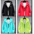 thumbnail image 4 of Queshark - Chaqueta de ciclismo ultradelgada y ultraligera de secado rápido para hombre y mujer, con protección solar y reflectante UV, para verano, 4 of 5