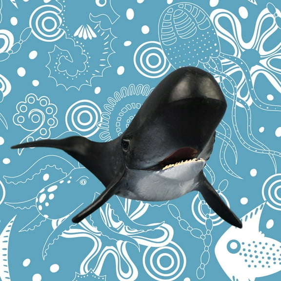 ORDDIART Simulated Animal Toys Whale Model for Children's Play and Decoration 1Pack 20.6x7x6cm