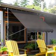 thumbnail image 2 of Outsunny 6.6'x5' Manual Retractable Patio Awning Window Door Sun Shade Deck Canopy Shelter Water Resistant UV Protector Grey, 2 of 10
