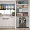 thumbnail image 3 of LALILO Kitchen Curtain Valance Luxury With Classic Leather Rod Pocket Window Curtain 52"x 18" Set of 2, 3 of 7