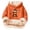 A-Orange384, variant on XUELUO Little Girls Hoodies Long Sleeve Drawstring Hood Fleece Lined Cow Snowflake Print Tops For Cold Weather Warm Soft Clothes
