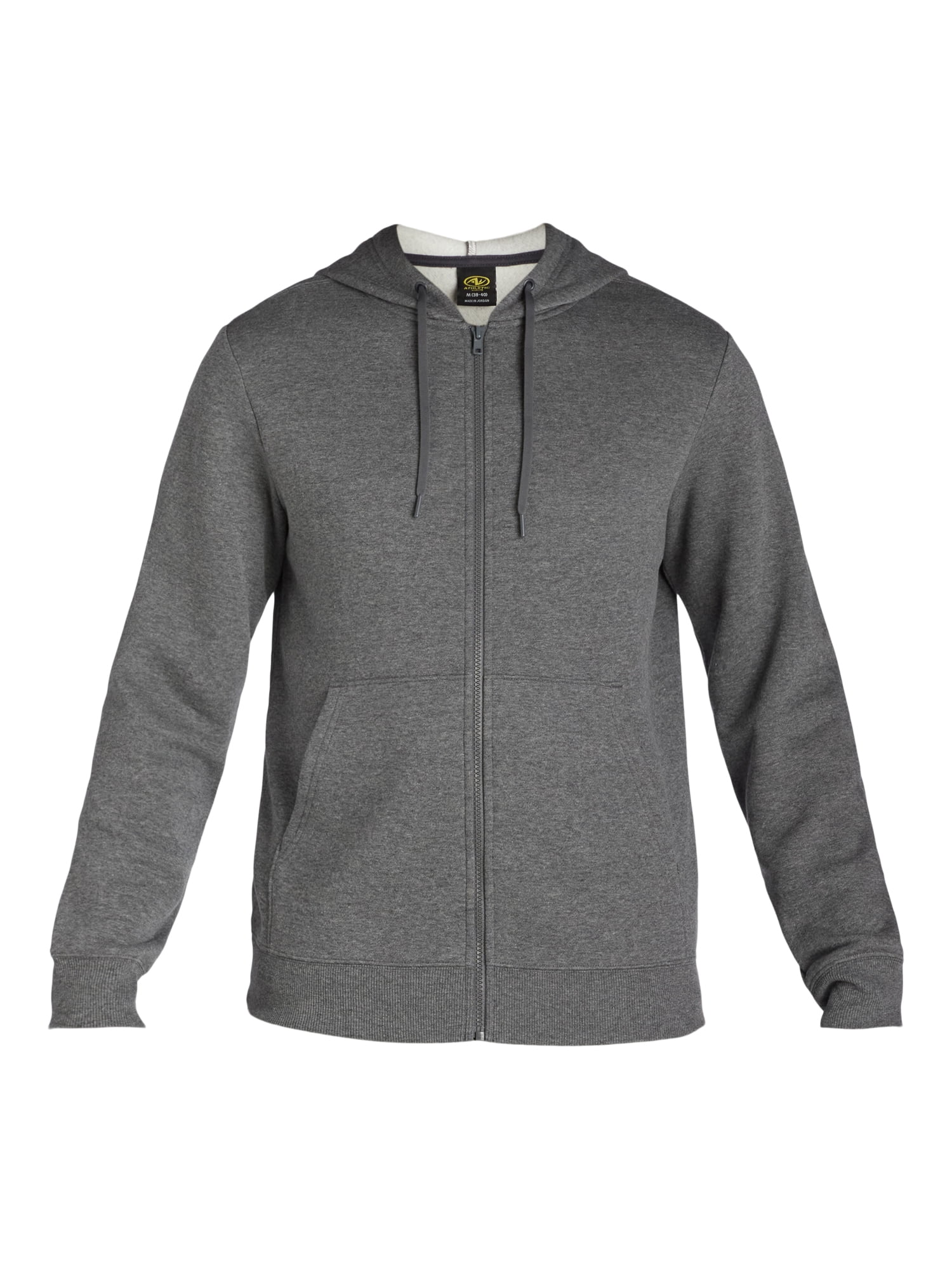 Athletic Works Men's and Big Men's Zip Up Fleece Hoodie Sweatshirt, Sizes S-5XLT