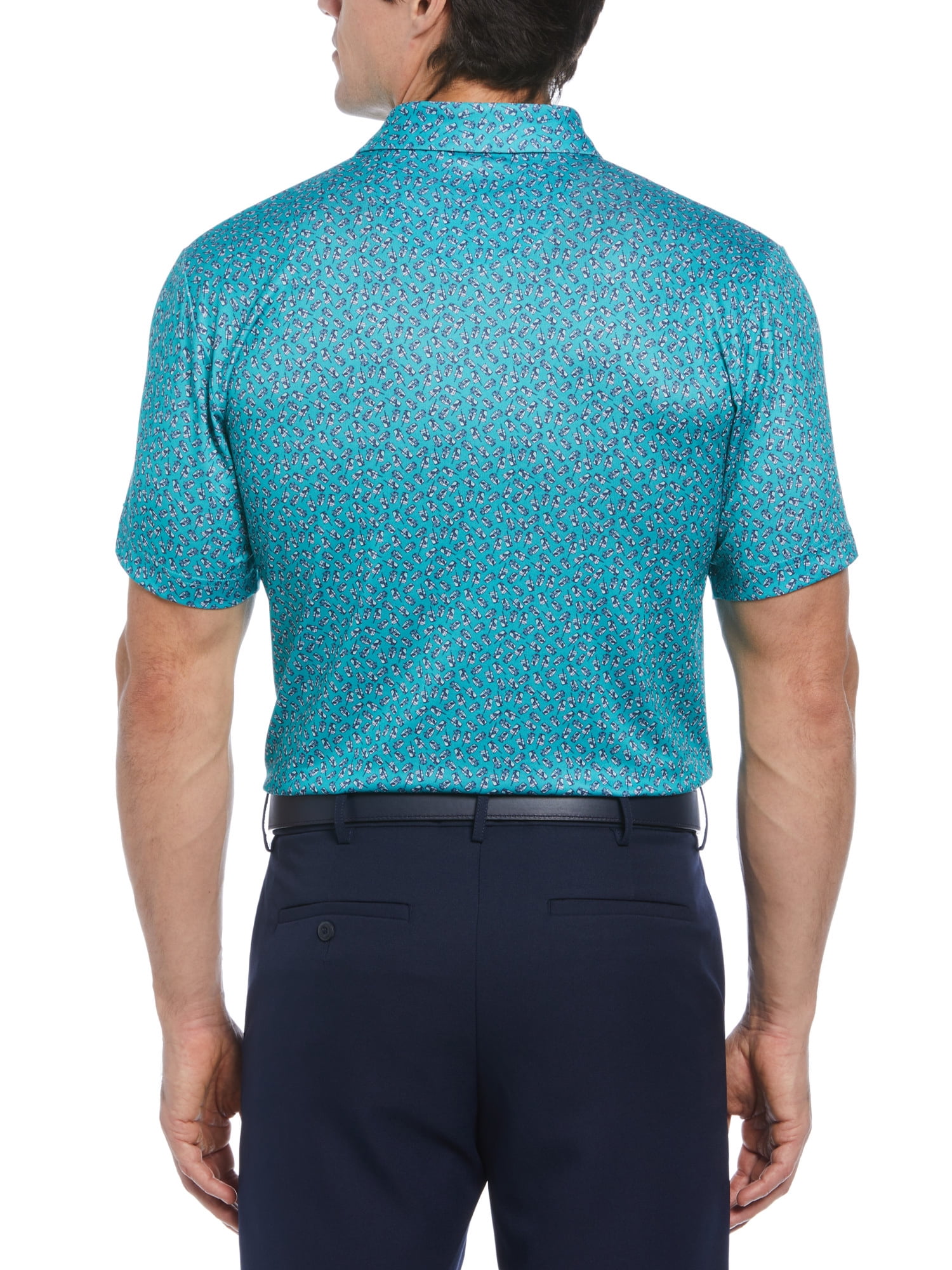 Ben Hogan Men's and Big Men's Summer Drink Print Golf Polo Shirt, up to Size 5X