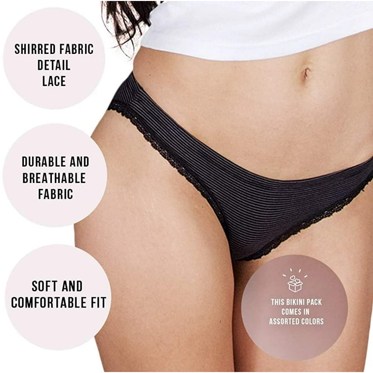 Emprella Underwear for Women - Wild Bikini 12 Pack Seamless Ladies Cheeky  Panties Set - S 