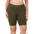 thumbnail image 5 of 2 Packs of Zenana Womens & Plus Soft Cotton Stretch Mid Thigh Length Fitness Sport Biker Shorts, 5 of 5