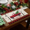 thumbnail image 3 of Christmas Placemats Christmas Cloth Placemats Christmas Table Mat Christmas Tree ornament, Winter Holiday Country Washable Table Mat, 3 of 6