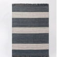 thumbnail image 2 of Northlight 5' x 7' Hand Woven Blue and Beige Striped Jute Area Throw Rug, 2 of 5