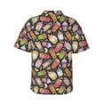 thumbnail image 3 of Fotbe Milk Tea Hawaiian Shirt for Men Unisex Summer Beach Casual Short Sleeve Cotton Linen Button Down Shirts-Large, 3 of 9
