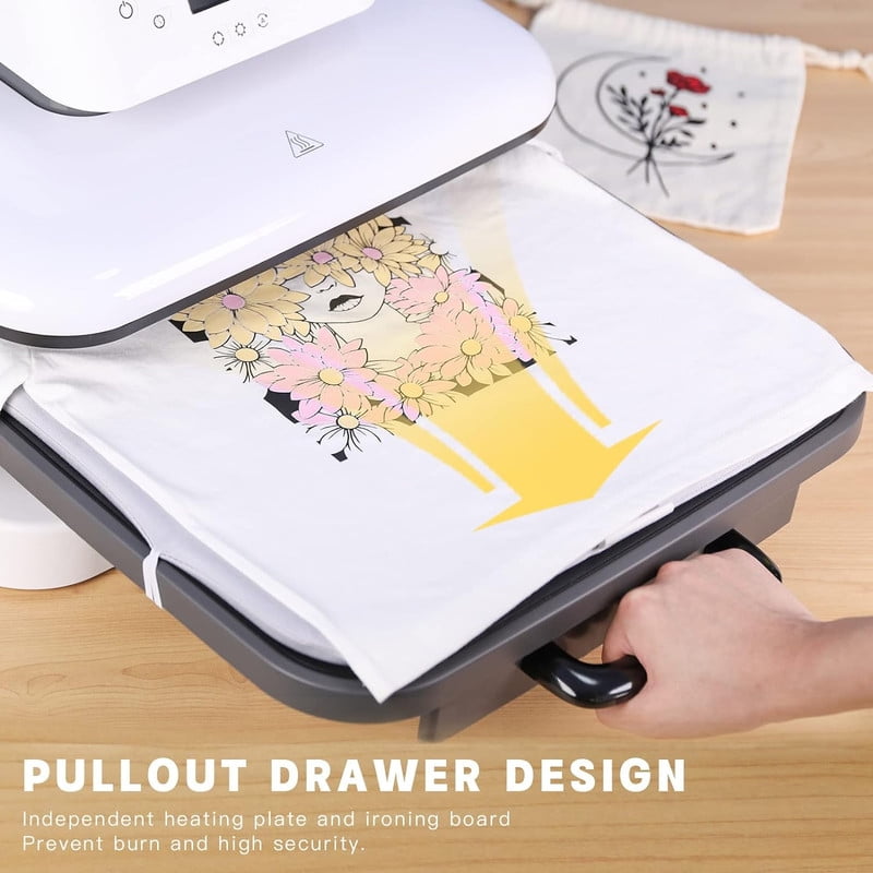 HTVRONT Auto & Mini Heat Press, Smart Machine with Auto Release for Vinyl, Heat Transfer Projects  (图3) HTVRONT Auto & Mini Heat Press, Smart Machine with Auto Release for Vinyl, Heat Transfer Projects  (图3)
