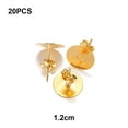 thumbnail image 4 of Earring Stud Base Multi Stainless Steel Accessories Personality Ear Pins Setting Decorations Wear DIY Jewelry Making Tool Gold 12mm, 4 of 5