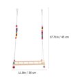 thumbnail image 4 of Miangastore Wood Bird Cage Hanging Ladder Toy Multi 1Pcs 11.8X5.1X17.7In, 4 of 8
