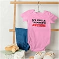thumbnail image 4 of My Uncle Thinks Im Awesome Romper Boys or Girls Infant Baby Brisco Brands 18M, 4 of 6