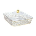thumbnail image 4 of WeiLaiKeQi Serving Tray Food Storage Container Multipurpose Holder Dish with Lid for Events Gold and Small, 4 of 9