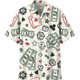 thumbnail image 3 of Camisas de playa con estampado 3D de dados de póquer de casino para hombre, blusas hawaianas de manga corta con solapa de nuevo diseño, blusas divertidas de verano para mujer, 3 of 5