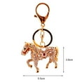 thumbnail image 5 of rygai Key Pendant Ethnic Style Glitter Decoration Zinc Alloy Inlaid Rhinestone Horse Keychain Toy Birthday Gift,Golden, 5 of 7