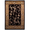 thumbnail image 3 of Black Beige Machine Woven Traditional Floral Octagon Indoor Area Rug, 3 of 3