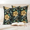 thumbnail image 3 of Yellow Boho Floral Outdoor Waterproof Pillow Covers, Vintage Southwestern Ethnic Tribe Botanical Decorative Square Throw Pillowcase Sofa Cushion Sham for Patio/Couch/Chair, 16"x16" 2 Pack, 3 of 8