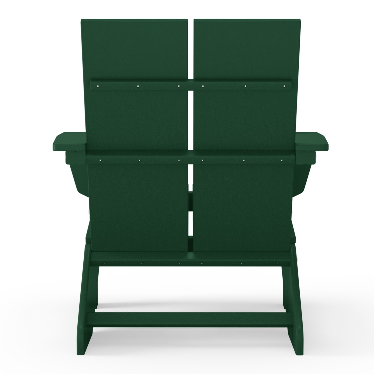 WestinTrends Riviera Outdoor HDPE Modern Adirondack Chair with Cup Holder, Dark Green