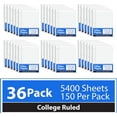 thumbnail image 6 of VEEBOOST College Ruled Paper, 56 GSM Thick Loose Leaf College Ruled Filler Paper, 36-Pack, 6 of 6