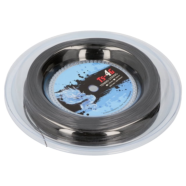 Tennis Hard String, Convenient Black Racket String Round Resilience Strong Strength For Tennis For Outdoor