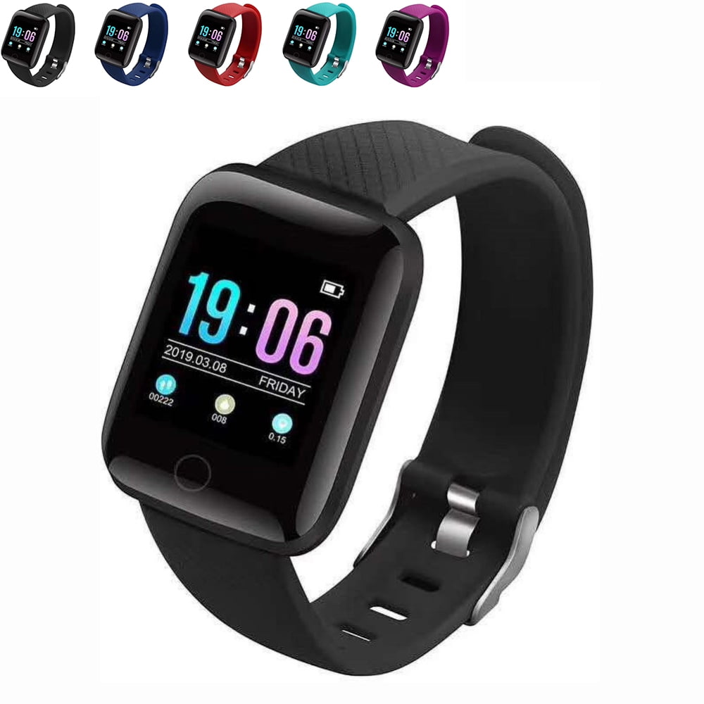 Waterproof Smart Bracelet Watch 116 Plus Blood Pressure Monitoring